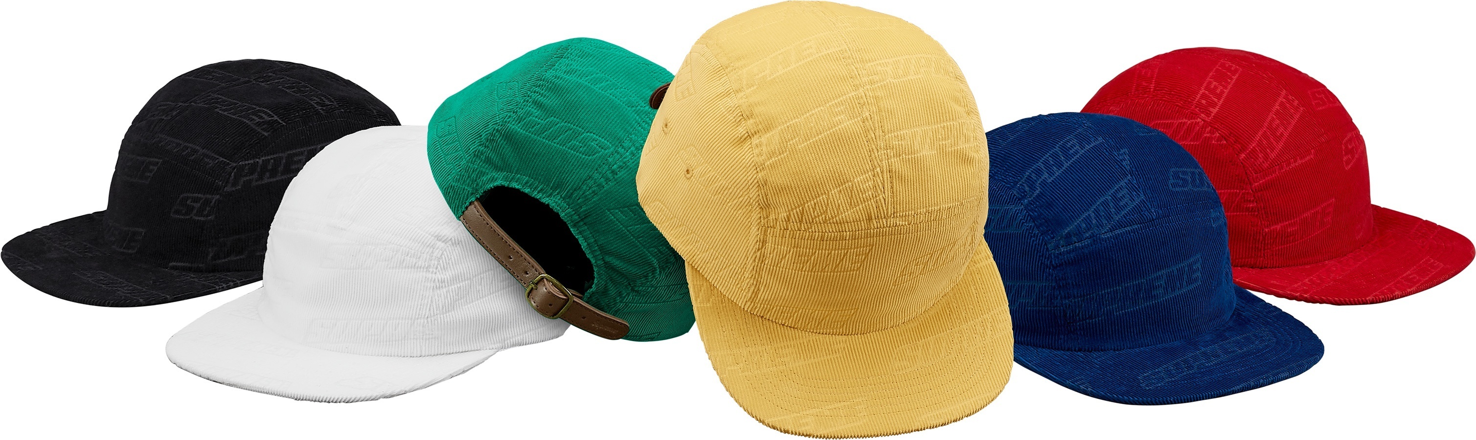 Debossed Corduroy Camp Cap